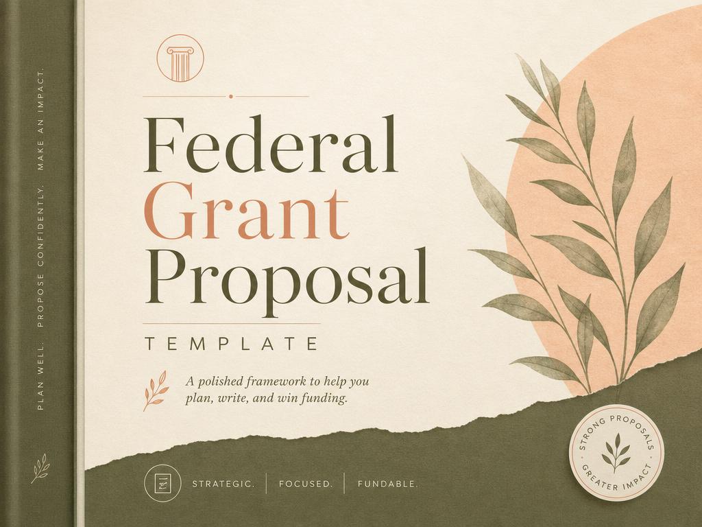 Federal Grant Proposal Template cover